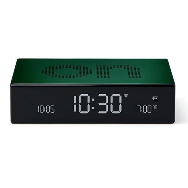 Budzik zegar elektroniczny Flip Premium, zielony - Lexon