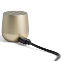 Głośnik bluetooth mały Mino+ Alu, złoty - Lexon