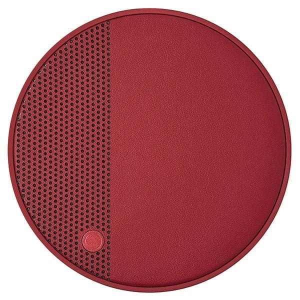 Ładowarka indukcyjna z głośnikiem Oslo Energy+ bluetooth, czerwona - Lexon