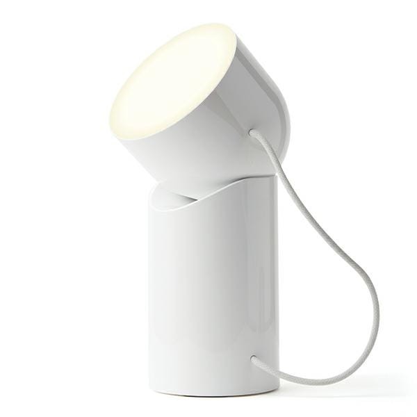 Lampa stołowa bezprzewodowa Orbe LED, biała połysk - Lexon