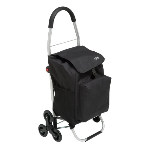 Składany wózek na zakupy z kółkami na schody Nomad 30L, czarny - 5five