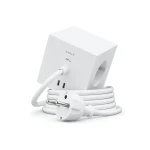 Square 1, listwa zasilająca kostka z usb, Opal White Limited - Avolt