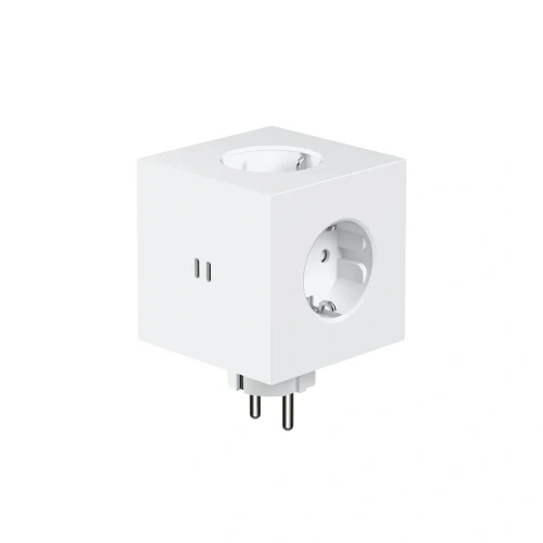 Rozgałęziacz z USB, Square 2, Opal White Limited - Avolt