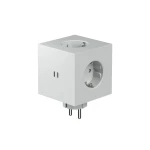 Rozgałęziacz z USB, Square 2, Gotland Grey szary - Avolt