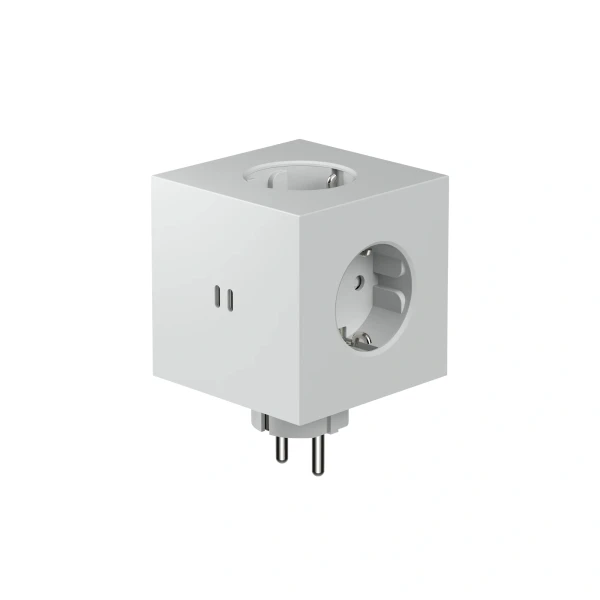 Rozgałęziacz z USB, Square 2, Gotland Grey szary - Avolt