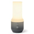 Lampa stołowa bezprzewodowa z głośnikiem i USB, Terrace+, szara - Lexon