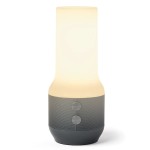 Lampa stołowa bezprzewodowa z głośnikiem i USB, Terrace+, szary - Lexon