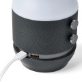 Lampa stołowa bezprzewodowa z głośnikiem i USB, Terrace+, szara - Lexon