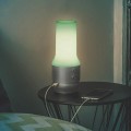 Lampa stołowa bezprzewodowa z głośnikiem i USB, Terrace+, szara - Lexon