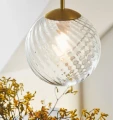 Lampa wisząca kula szklana Chisell 25 z efektem wirowym - Nordlux