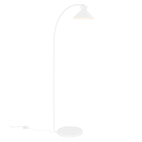 Lampa podłogowa łukowa Dial, biała - Nordlux