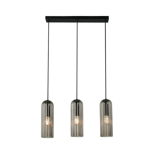 Lampa wisząca trzy klosze szklana Miella Smoked - Nordlux