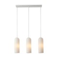 Lampa wisząca trzy klosze szklana Miella biała, mleczne szkło - Nordlux