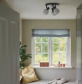 Szklana lampa sufitowa 3 klosze ryflowane Milford Mini - Nordlux