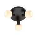 Szklana lampa sufitowa 3 klosze ryflowane Milford Mini - Nordlux