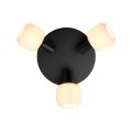 Szklana lampa sufitowa 3 klosze ryflowane Milford Mini - Nordlux