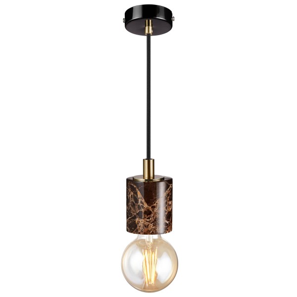Lampa marmurowa Siv oprawka kabel z podsufitką, brązowa - Nordlux