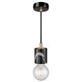 Lampa marmurowa Siv oprawka kabel z podsufitką, czarna - Nordlux