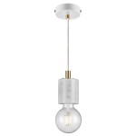 Lampa marmurowa Siv oprawka kabel z podsufitką, biała - Nordlux