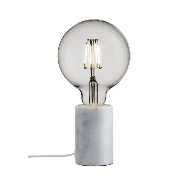 Lampa marmurowa stołowa Siv, biała - Nordlux