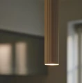 Lampa wisząca tuba karbowana Vico, beżowa - Nordlux