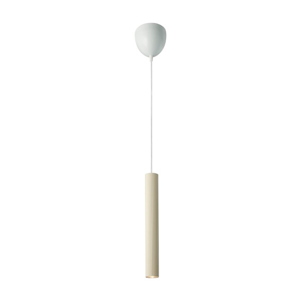 Lampa wisząca tuba karbowana Vico, beżowa - Nordlux