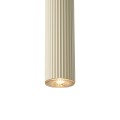 Lampa wisząca tuba karbowana Vico, beżowa - Nordlux