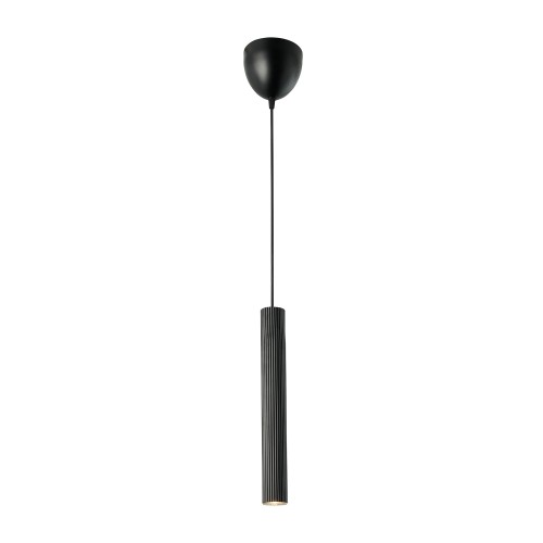 Lampa wisząca tuba karbowana Vico, czarna - Nordlux