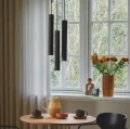 Lampa wisząca tuba potrójna karbowana Vico, czarna - Nordlux