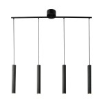Lampa wisząca podłużna, tuby karbowane Vico, czarna - Nordlux