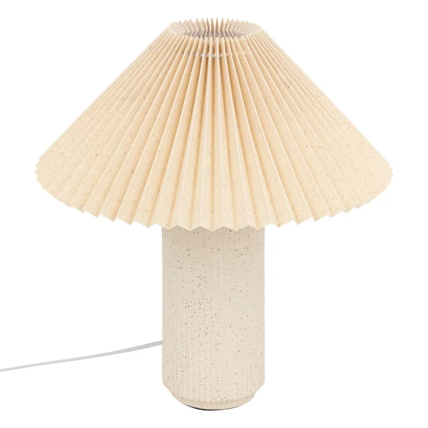 Lampa stołowa z plisowanym kloszem Talya Porcelaine - Atmosphera