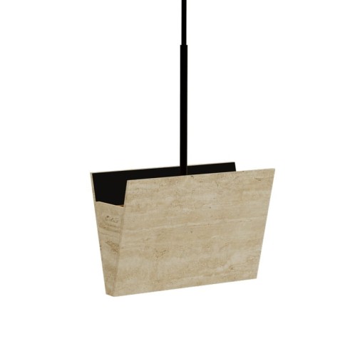 Designerska lampa wisząca z trawertynu Gallery - NORR11