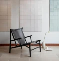 Fotel designerski Samurai - skóra Black drewno dębowe Black - NORR11