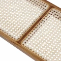 Ławka drewniana jesionowa z francuskim rattanem Le Roi, Natural - NORR11