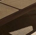 Ławka drewniana Le Roi, francuski ratan z jesionową ramą Dark Smoked - NORR11