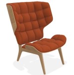 Fotel boucle Mammoth, dąb i tapicerka Grain 63117 - NORR11