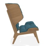 Fotel boucle Mammoth, dąb i tapicerka Grain 66234 - NORR11