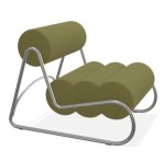 Fotel do salonu nowoczesny Fave, boucle Grain 68243 - NORR11