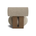 Fotel designerski Hippo Lounge, Light Smoked Barnum Bouclé 03 - NORR11