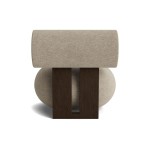 Fotel designerski Hippo Lounge, Dark Smoked Barnum Bouclé 03 - NORR11