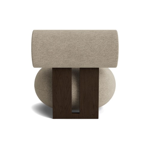 Fotel designerski Hippo Lounge, Dark Smoked Barnum Bouclé 03 - NORR11