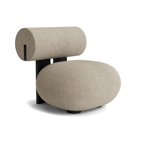 Fotel designerski Hippo Lounge, Black Barnum Bouclé 03 - NORR11