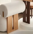 Fotel designerski Hippo Lounge, Natural Barnum Bouclé 24 - NORR11