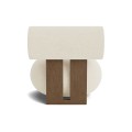 Fotel designerski Hippo Lounge, Light Smoked Barnum Bouclé 24 - NORR11