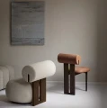 Fotel designerski Hippo Lounge, Dark Smoked Barnum Bouclé 24 - NORR11