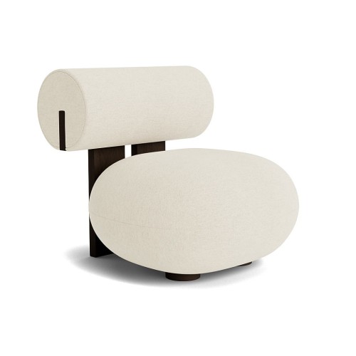 Fotel designerski Hippo Lounge, Dark Smoked Barnum Bouclé 24 - NORR11