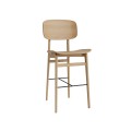 Hoker drewniany z oparciem NY11 65, dąb Natural - NORR11