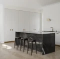 Stołek barowy NY11 65, dąb czarny Black skóra Ultra Black - NORR11