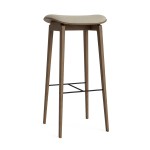 Hoker do kuchni, tapicerowany NY11 75, Light Smoked Hallingdal 65, wybór tapicerki - NORR11