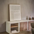 Duży obraz na ścianę Blanche Stripes 80 x 100, biały beż - Pomax